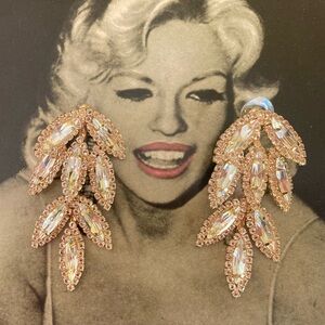 Christian Siriano Rhinestone & Gold Chandelier Earrings